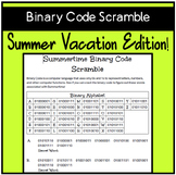 Preview of Binary Code Scramble- Summer Vacation Edition