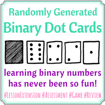 Preview of Binary Dot Cards - Randomly Generated!