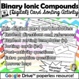 Binary Ionic Compound Nomenclature {Digital Card Sort}