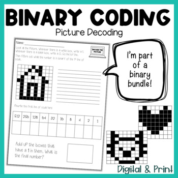 Preview of Binary Picture Coding/Decoding Puzzles: {Print & Digital}