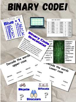 Preview of Binary code interactive slideshow and activities!