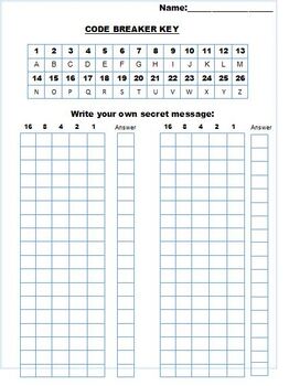 Preview of Binary decoding worksheet