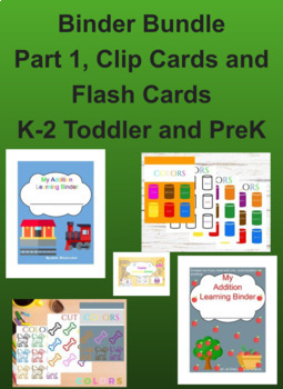 Preview of Clip Cards and Flash Cards, K-2 Toddler and PreK speech therapy ABA OT DTT