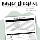 Binder Checklist || Student Organization Assessment || Stu