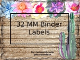 Binder Clip Labels 32 mm