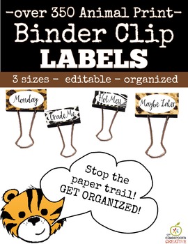 binder clip animals