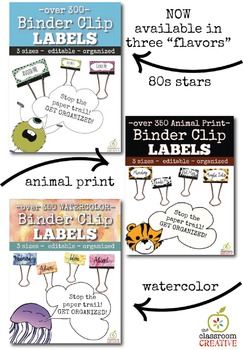 binder clip animals