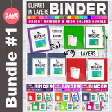 Binder Clipart in Layers Mockups Movable School Supplies B