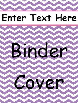 Preview of Binder Cover