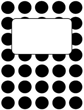 Binder Cover - Polka Dot - Freebie by Speducation Station | TpT