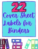 Binder Cover Sheets