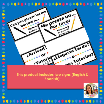 Preview of Binder Cover, Sign-In Sheets, & Pencil Sign-Out System (English & Spanish)