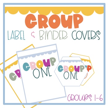 Preview of Binder Cover and Group Labels- BOLD and Bright Colors