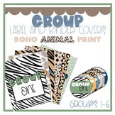 Binder Cover and Group Labels- Boho Animal Print