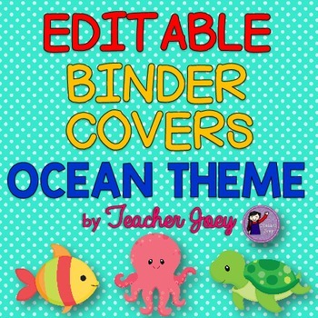 Preview of Ocean Theme Binder Covers