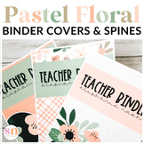 Pastel Classroom Decor | Binder Covers | Blank Templates Included