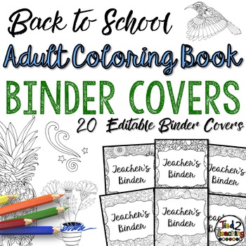 Back To School Binder Cover and Spines, Coloring Pages Back to School Binder  Art