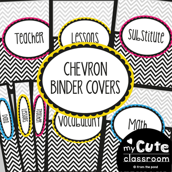 Preview of Teacher Binder Covers with Spine Labels