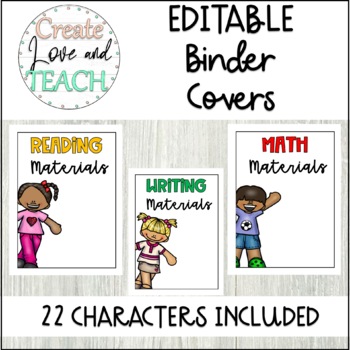 Preview of Editable Binder Covers and Spines