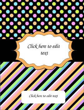 Binder Covers - Colorful and Fun! by Christine Lynn | TPT