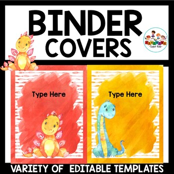 Preview of Binder Covers Dinosaur Themed