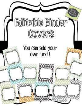 Preview of Binder Covers - EDITABLE