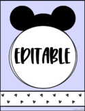 Binder Covers EDITABLE - Disney Theme