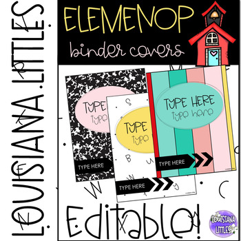 Preview of Binder Covers Editable | Elemenop