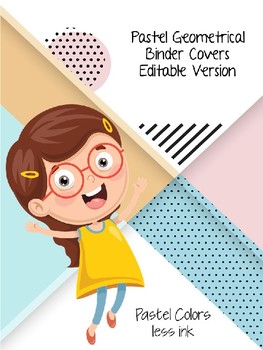 Preview of Binder Covers Giometrical Style Editable Set