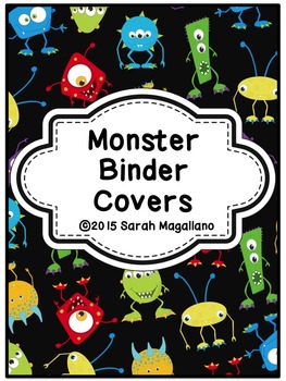 Preview of Binder Covers and Spines: Monsters