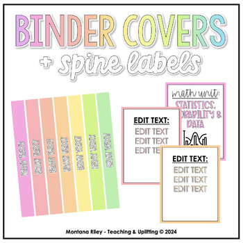 Preview of Binder Covers & Spine Labels - Editable