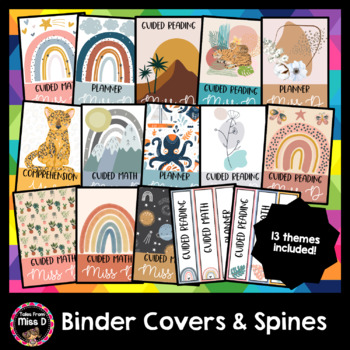 Preview of Binder Covers & Spines Editable
