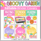 Binder Covers & Spines | Editable | Groovy Garden Retro Decor