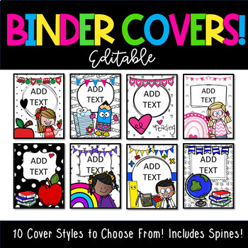 Preview of Binder Covers, Spines, & Notes Pages | IEP | Speech |OT