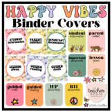 Binder Covers & Spines | RETRO HAPPY VIBES Classroom Decor