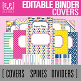 Binder Covers, Spines and Divider Tabs | Summer Brights Th