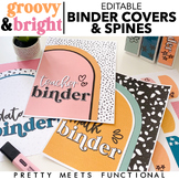 Binder Covers Spines and Tabs - Editable - Organization
