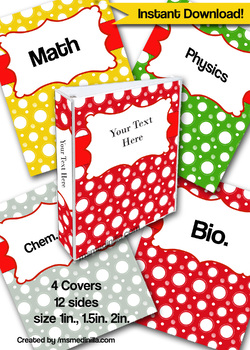 Preview of Binder Covers Winter Holiday Student. Teacher Editable  Set of 4 PowerPoint