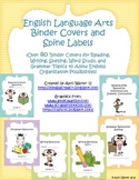 Binder Covers and Spine Labels for English/Language Arts -