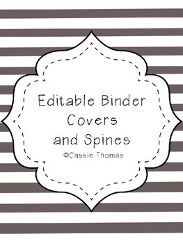 Binder Covers and Spines by Cassie Thomas | Teachers Pay Teachers