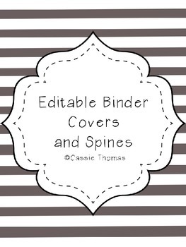 Preview of Binder Covers and Spines