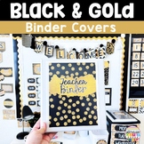 Binder Covers and Spines-Black and Gold Classroom Decor