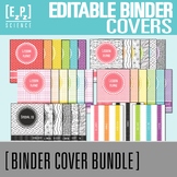 Binder Covers and Spines Bundle | Rainbow Colors Theme