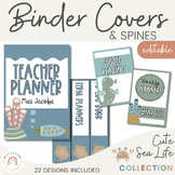 Binder Covers and Spines  | Cute Sea Life Classroom Decor 