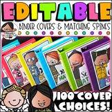 Binder Covers and Spines Editable | 100 Kid Options