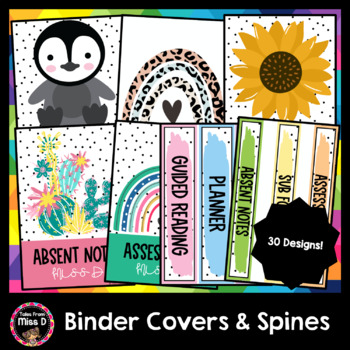 Preview of Binder Covers and Spines Editable