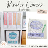 Binder Covers and Spines | SPOTTY BRIGHTS | Editable
