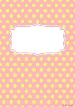 Binder Covers and spines - Dot themed - Editable by TaughtWithClass