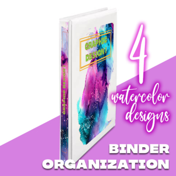 Preview of Binder Organization - watercolor designs