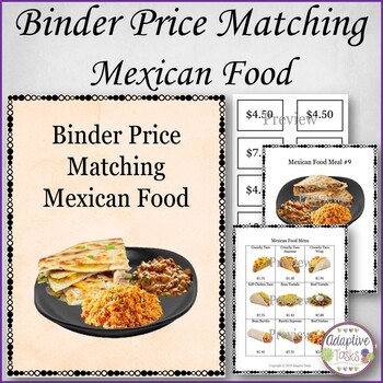 Binder Price Matching Task-Mexican Meals (Adaptive Tasks)